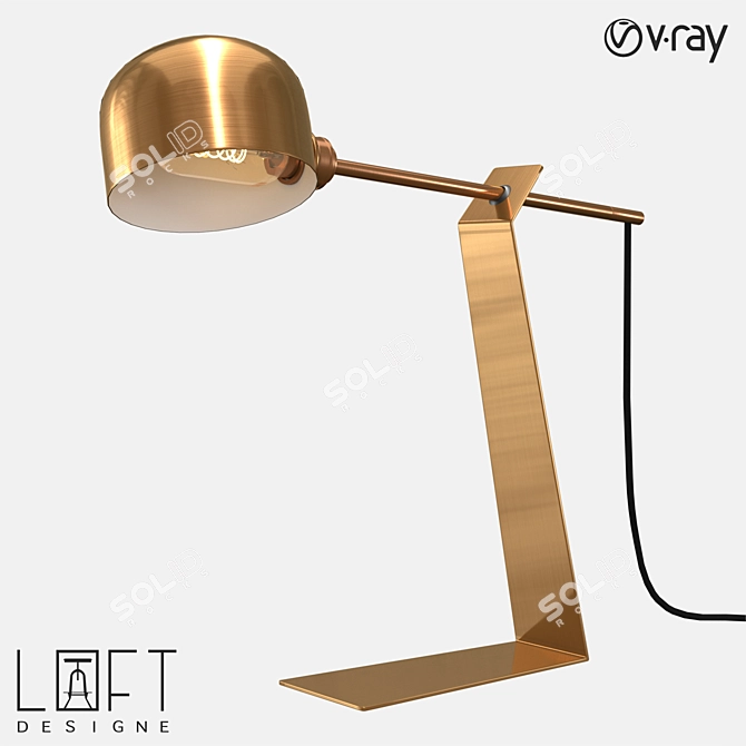 Modern LoftDesign Table Lamp 3D model image 1