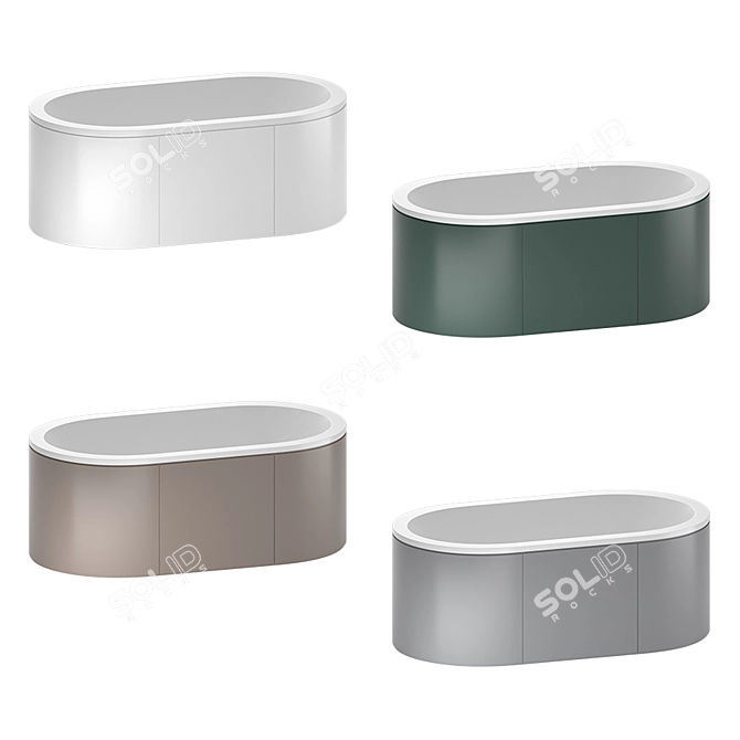 Luxury Italian Cielo Cibele Bath Tub 3D model image 2