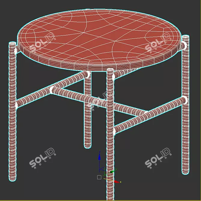 Industrial Reinforced Rebar Tables 3D model image 4