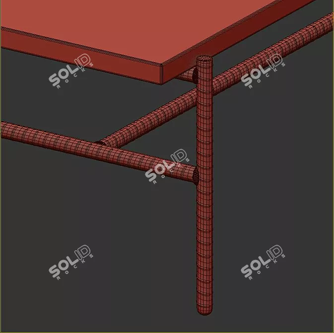 Industrial Reinforced Rebar Tables 3D model image 5