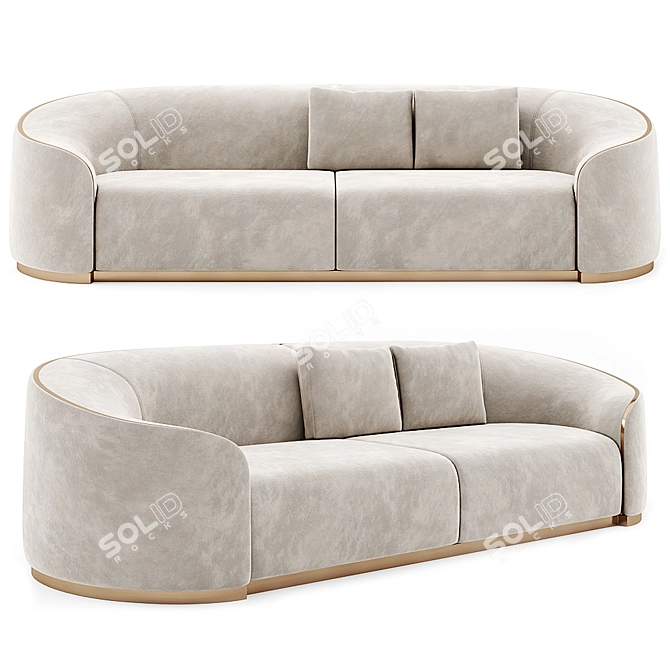 Luxury Rugiano Pierre Sofa 3D model image 1