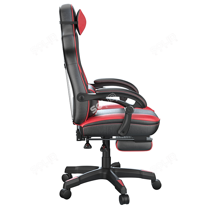 Lynxtyn Red/Black Swivel Chair 3D model image 3