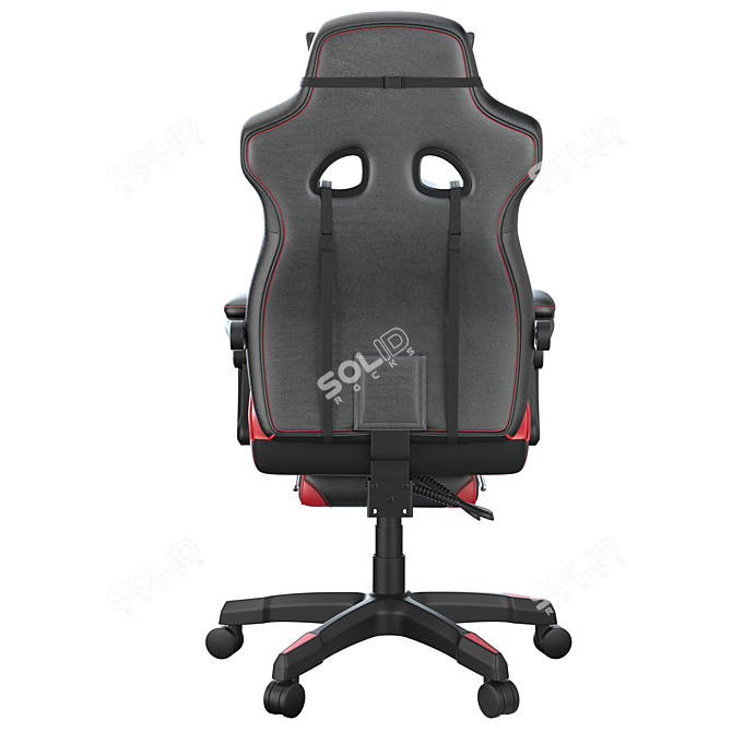 Lynxtyn Red/Black Swivel Chair 3D model image 4