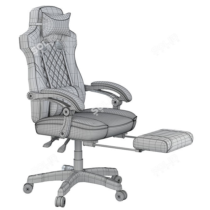 Lynxtyn Red/Black Swivel Chair 3D model image 7