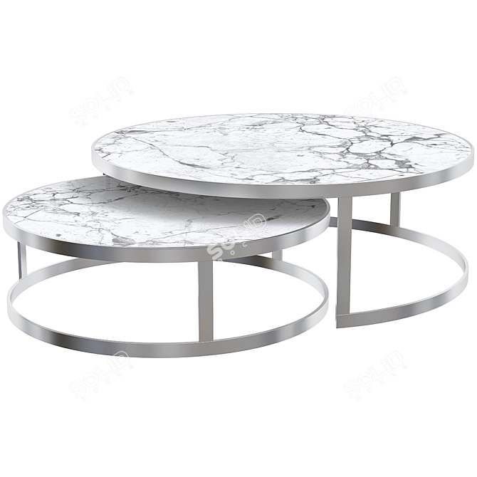 Modern Fletcher Coffee Table Set 3D model image 1