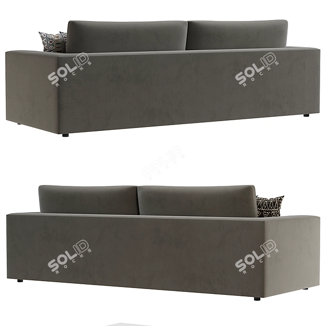 Modern RH Lugano Sofa 3D model image 4