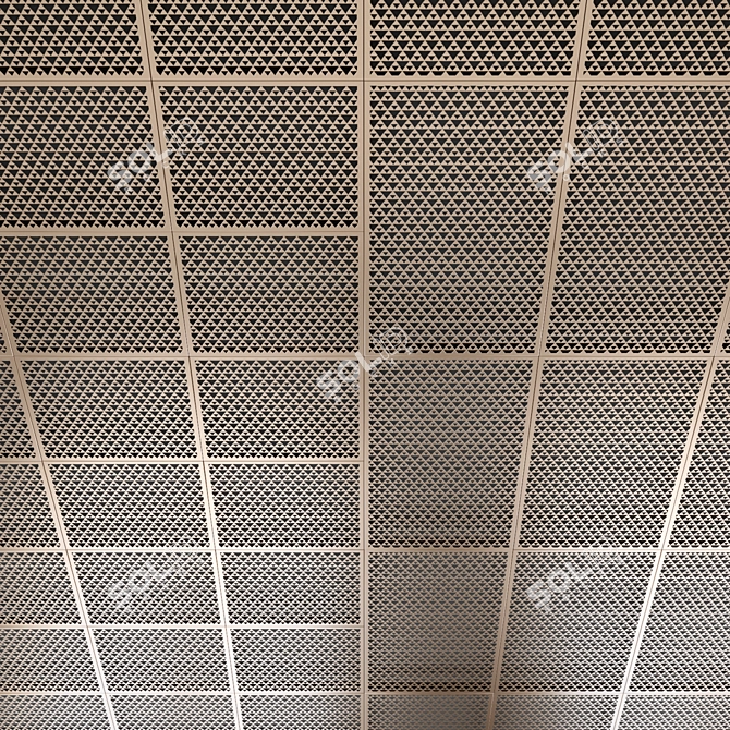 Perforated Metal Panels for Ceiling and Wall Decoration 3D model image 4