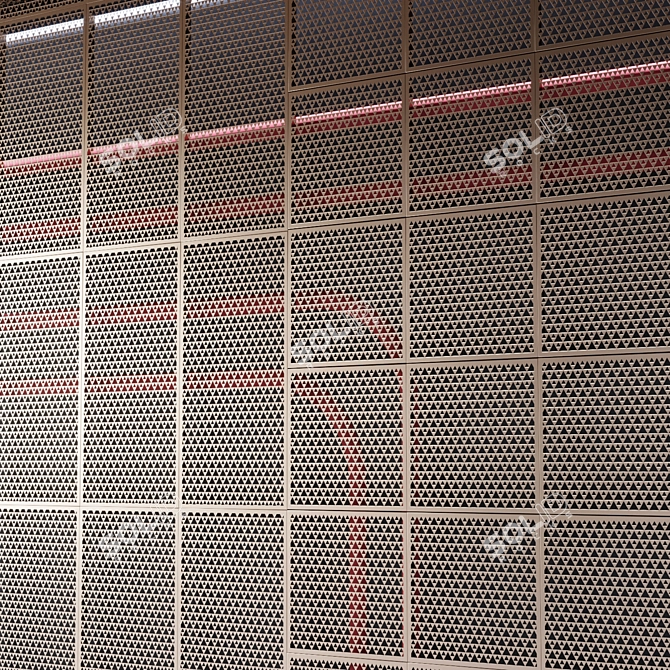 Perforated Metal Panels for Ceiling and Wall Decoration 3D model image 5