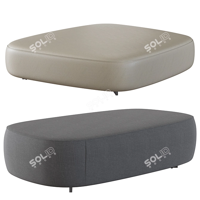 Poliform SAINT GERMAIN Pouf: Elegant and Versatile Seating Solution 3D model image 1