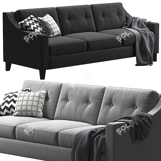 Modern Hyllie Dark Gray Ikea Froslov Sofa 3D model image 2