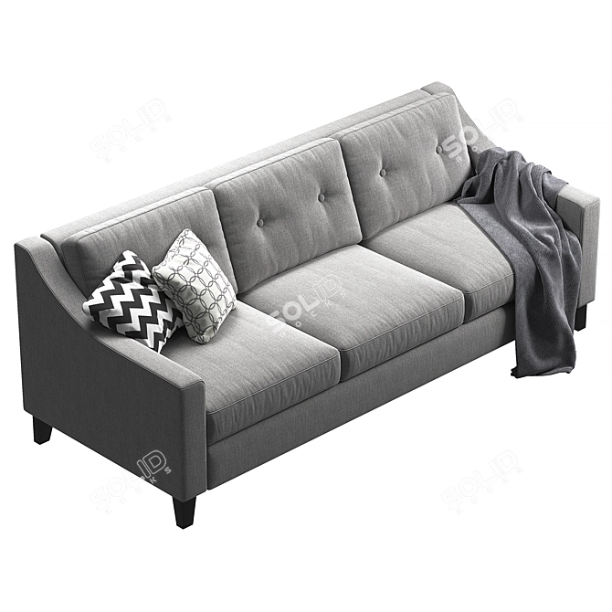 Modern Hyllie Dark Gray Ikea Froslov Sofa 3D model image 3