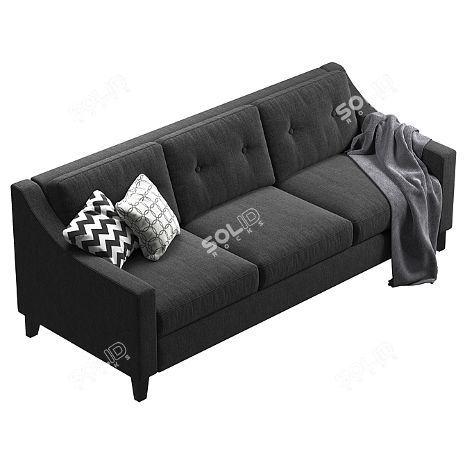 Modern Hyllie Dark Gray Ikea Froslov Sofa 3D model image 4