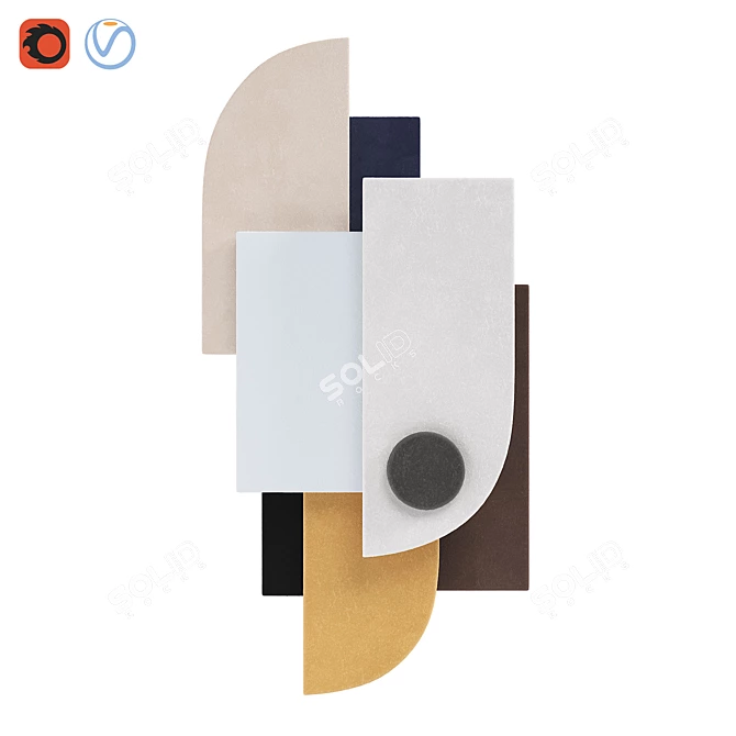 Giobagnara Tabou Parete #1 Wall Sculpture - Modern Decor Element 

 Stylish Wall Sculpture by Giobagnara 3D model image 14