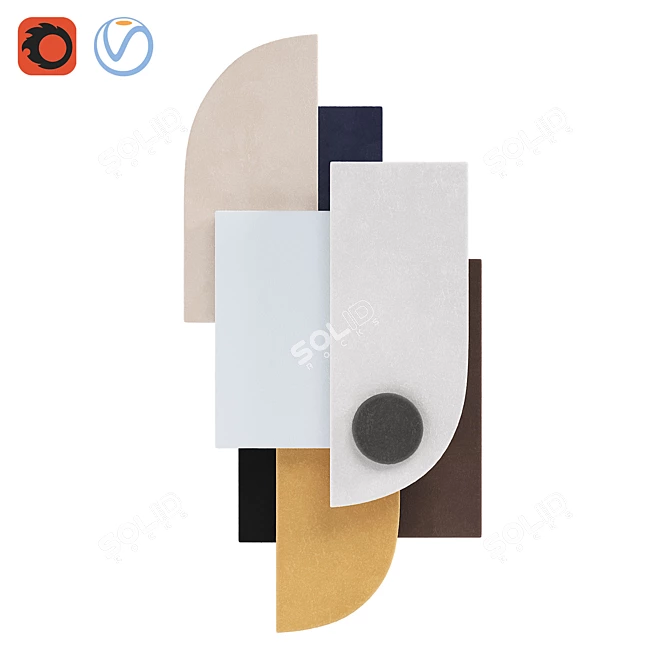 Giobagnara Tabou Parete #1 Wall Sculpture - Modern Decor Element 

 Stylish Wall Sculpture by Giobagnara 3D model image 16