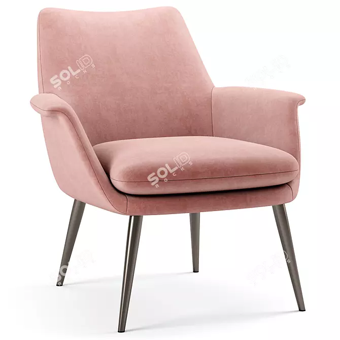 Modern Elegance: Finley Lounge Chair 3D model image 1