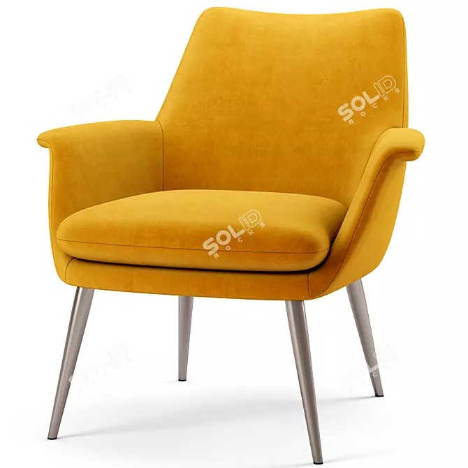Modern Elegance: Finley Lounge Chair 3D model image 3