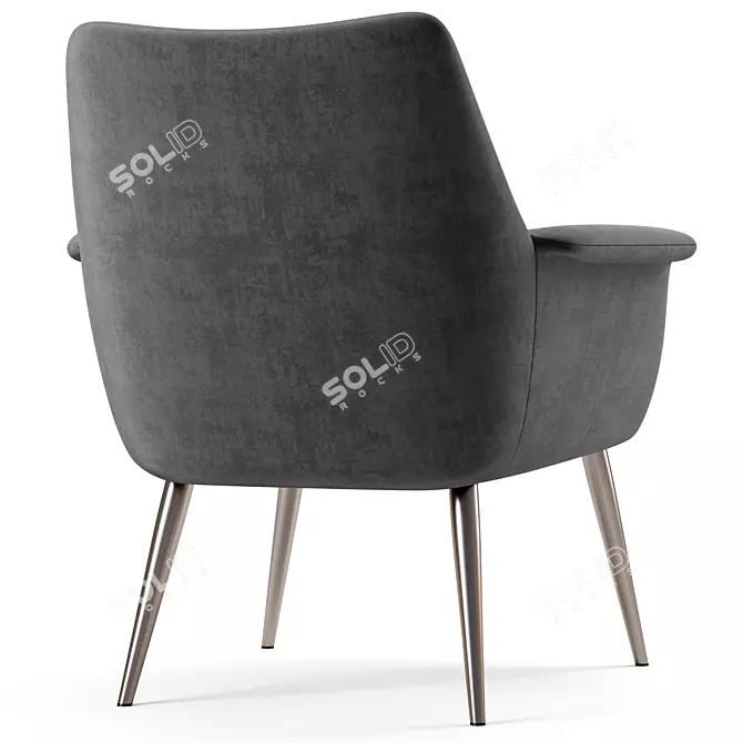 Modern Elegance: Finley Lounge Chair 3D model image 4