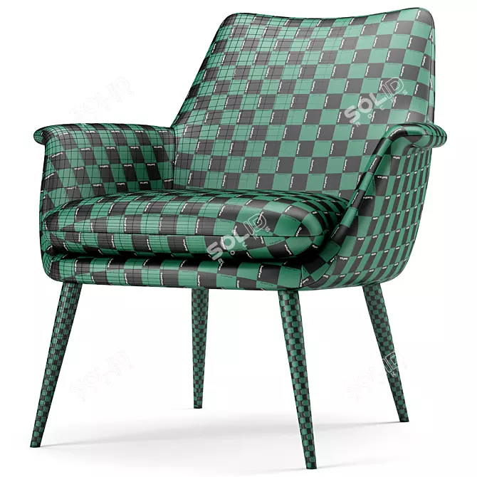 Modern Elegance: Finley Lounge Chair 3D model image 6
