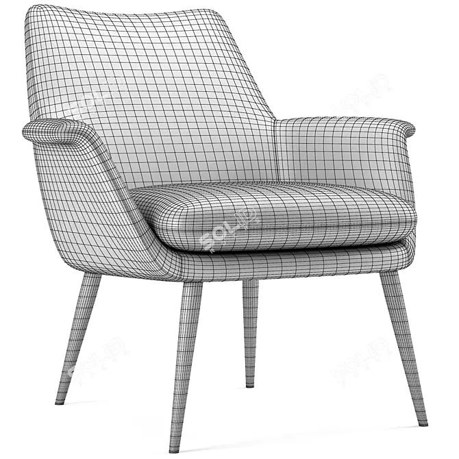Modern Elegance: Finley Lounge Chair 3D model image 7