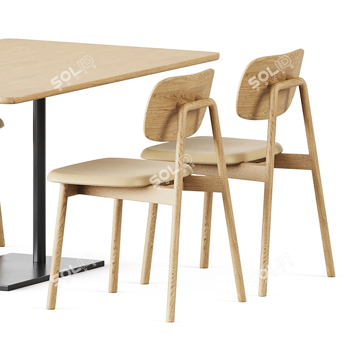 Versatile Easy Mix Table & Klara Chair 3D model image 4