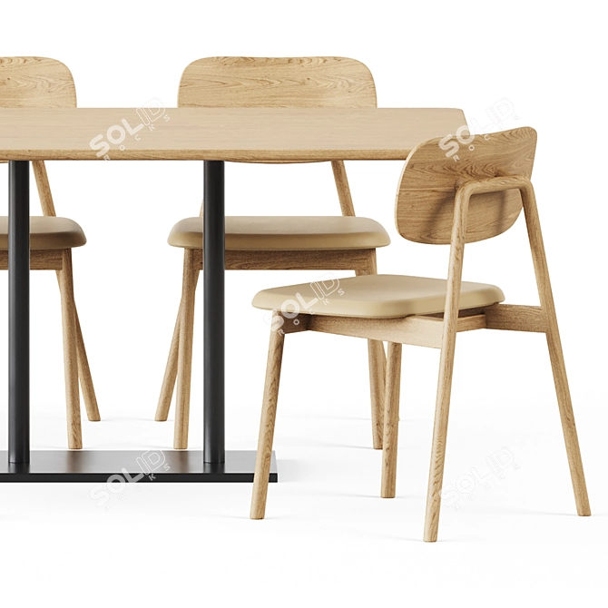 Versatile Easy Mix Table & Klara Chair 3D model image 5