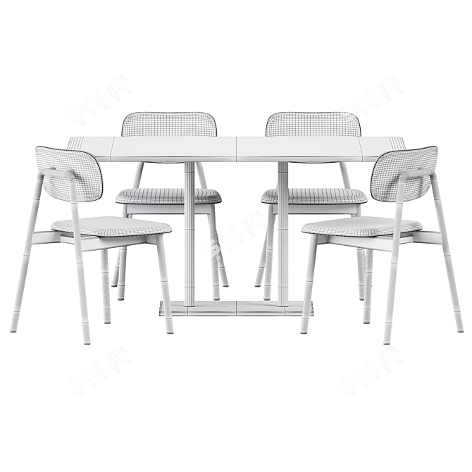 Versatile Easy Mix Table & Klara Chair 3D model image 6