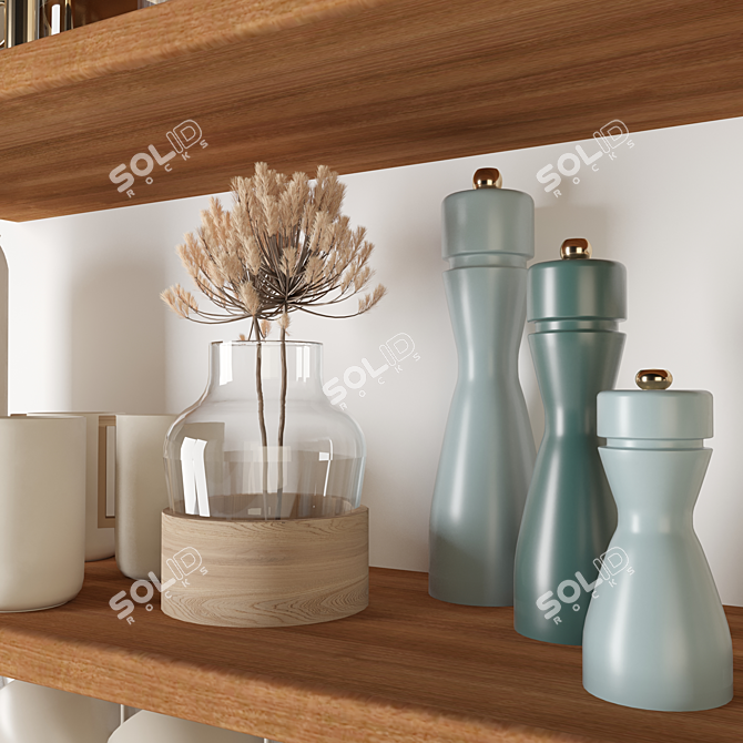 Stylish Kitchen Essentials Set 3D model image 4