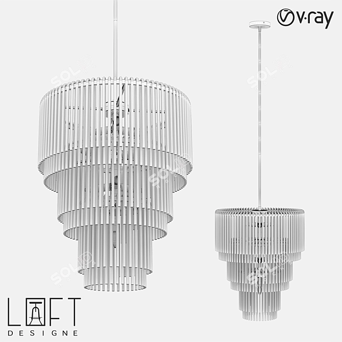 LoftDesigne 1027 Pendant Light 3D model image 2