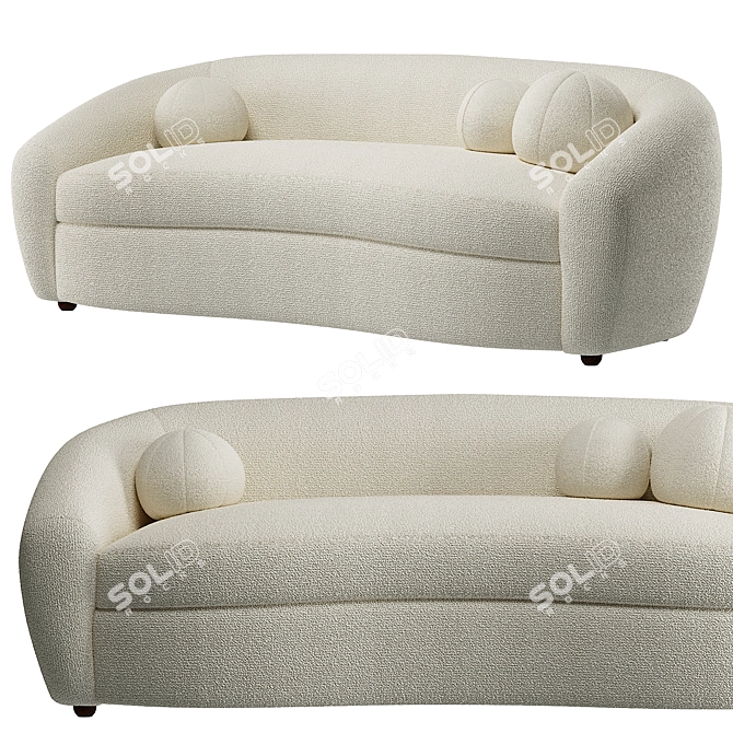 Modern RH SYLVAIN Sofa 3D model image 1