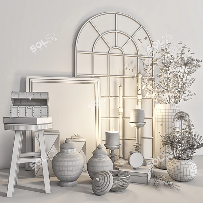 Classic Decorative Set 3D model image 4