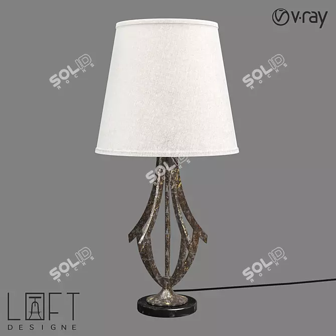 LoftDesigne Modern Metal Table Lamp 3D model image 1