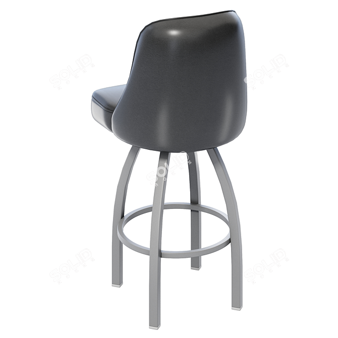 Grizzly Swivel Bar Stool: Rustic Elegance for Your Home 3D model image 4