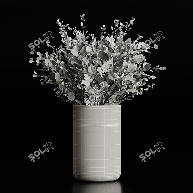 Green Bliss Plants Bouquet 3D model image 4