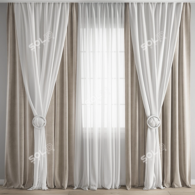 Poly Curtain Model Kit 3D model image 1