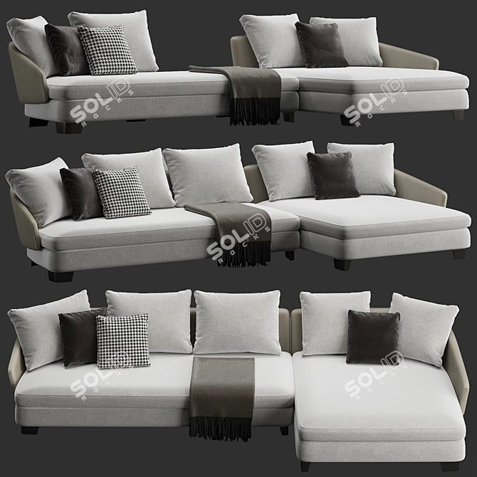 Modern Minotti Lawson Corner Sofa 3D model image 1