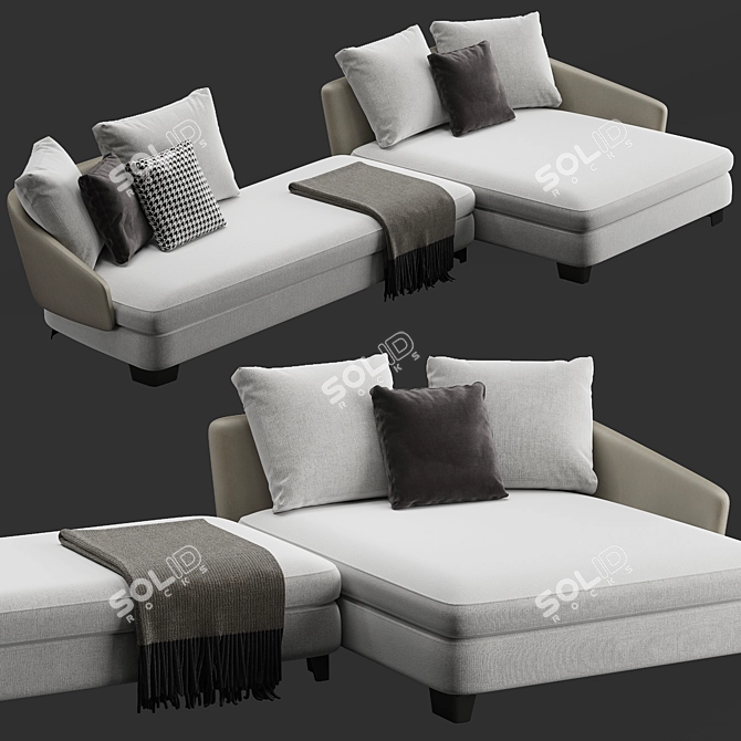 Modern Minotti Lawson Corner Sofa 3D model image 2