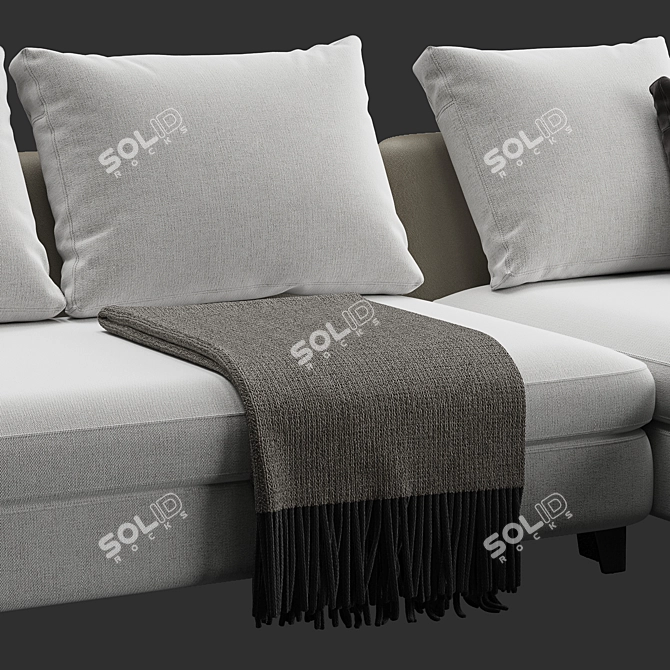 Modern Minotti Lawson Corner Sofa 3D model image 5