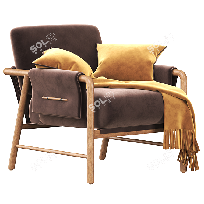 Modern Demarco Lounge Chair 3D model image 1