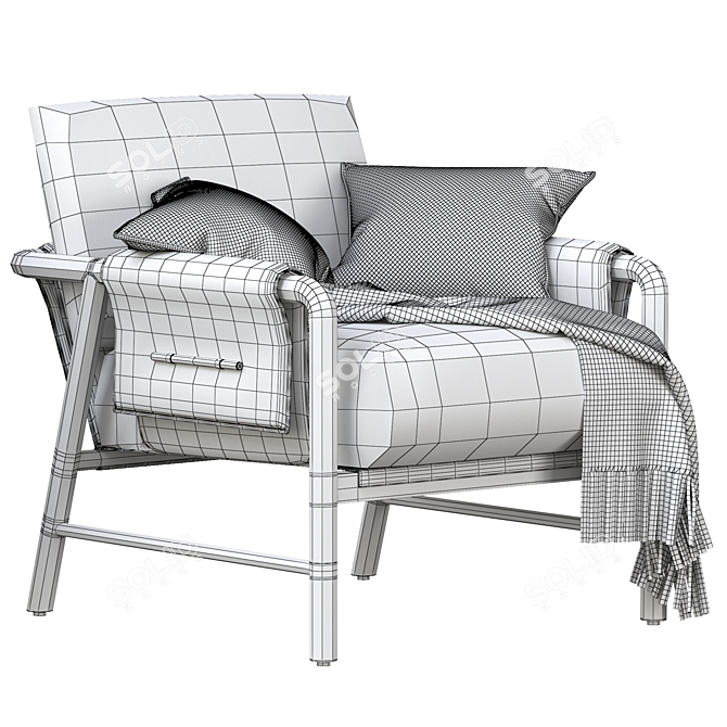 Modern Demarco Lounge Chair 3D model image 5