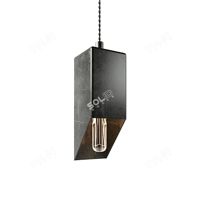 Artisan Metal Lamp 3D model image 1