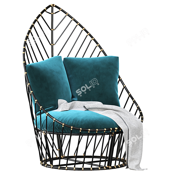 Palm Bliss Lounge Chair 3D model image 1