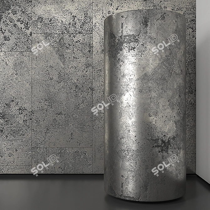 Seamless Metallic Plate 3D model image 2