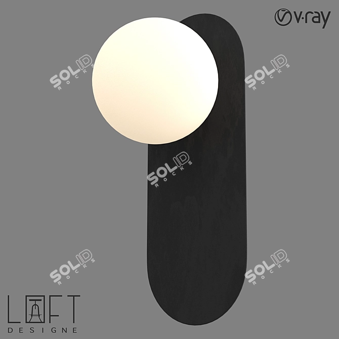 LoftDesigne 9154 Wall Lamp: Sleek Metal & Glass Design 3D model image 1