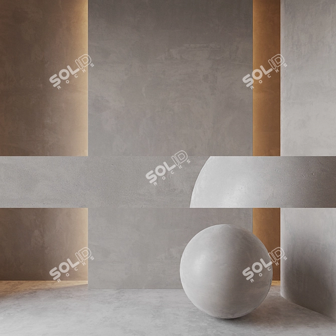 Title: Customizable Plaster Finish 3D model image 1