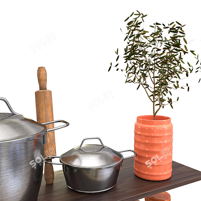 Versatile Kitchenware Set 3D model image 3