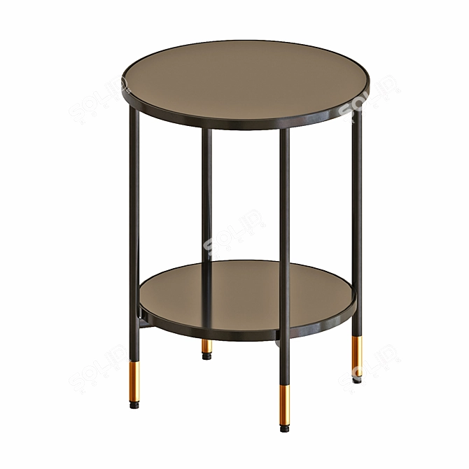 Sleek Black Glass IKEA Tables 3D model image 3