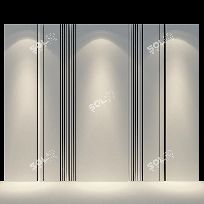 Elegant Headboard Set 55 3D model image 2