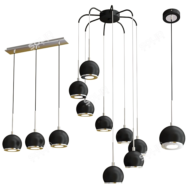 Modern Gerd Pendant Light 3D model image 1