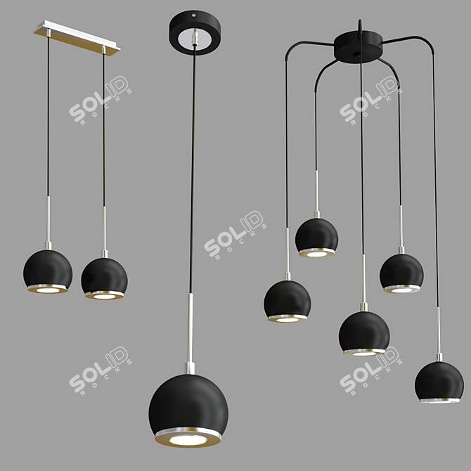 Modern Gerd Pendant Light 3D model image 4