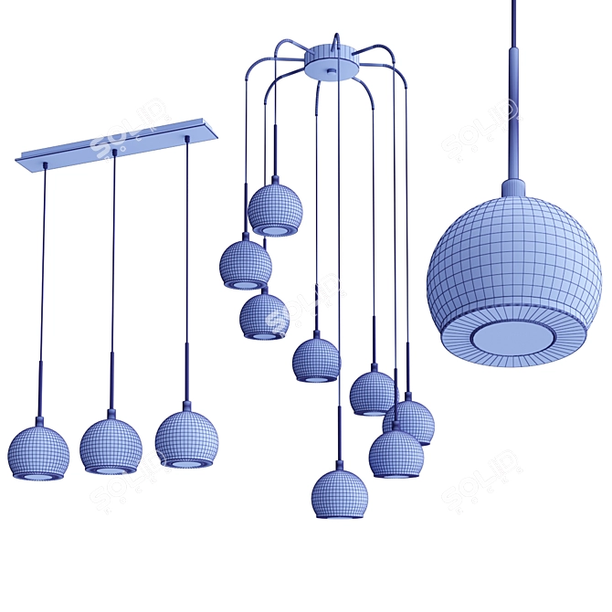 Modern Gerd Pendant Light 3D model image 5